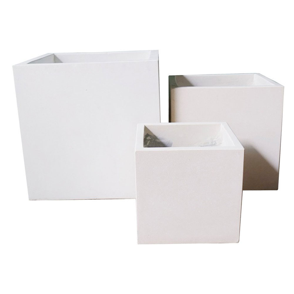 Pflanzkübel Cube - Weiß - 23 x 23 x 23cm